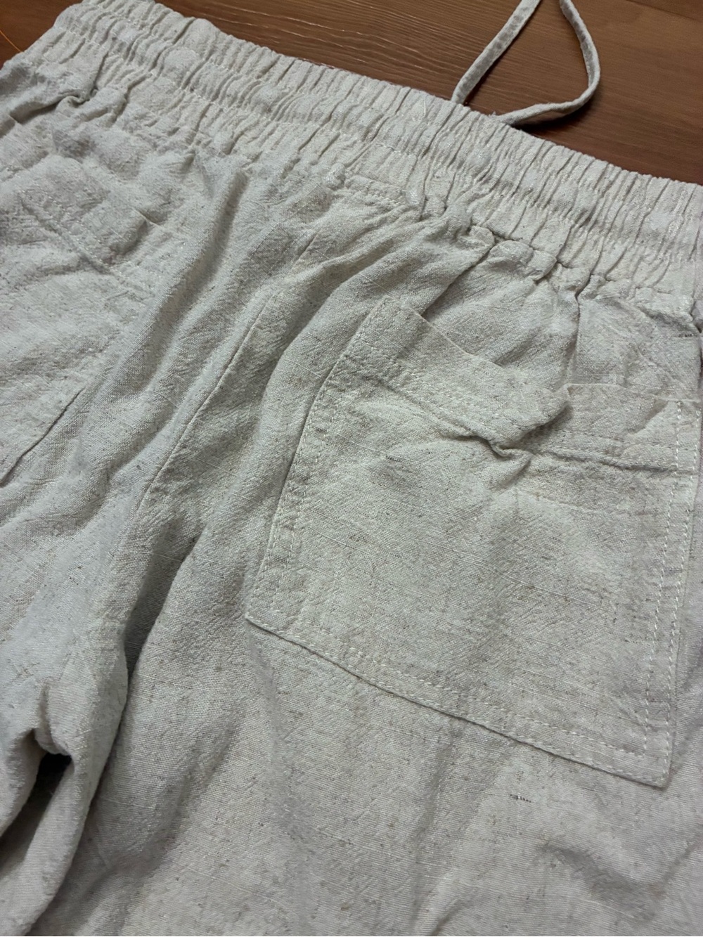 Umgee USA elastic waist, linen-blend capris - Picture 5 of 6